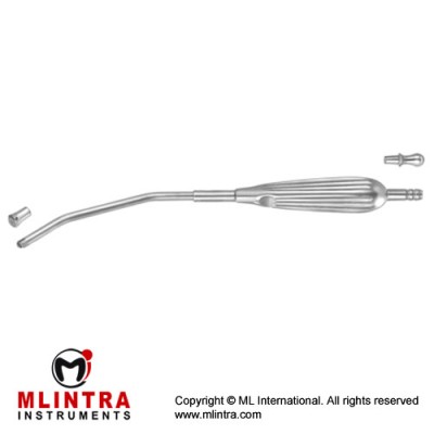 Yankauer Suction Tube Complete With Handle, 4 Tubes, Suction Tip and Tube Connector Stainless Steel, 31 cm - 12 1/4" 